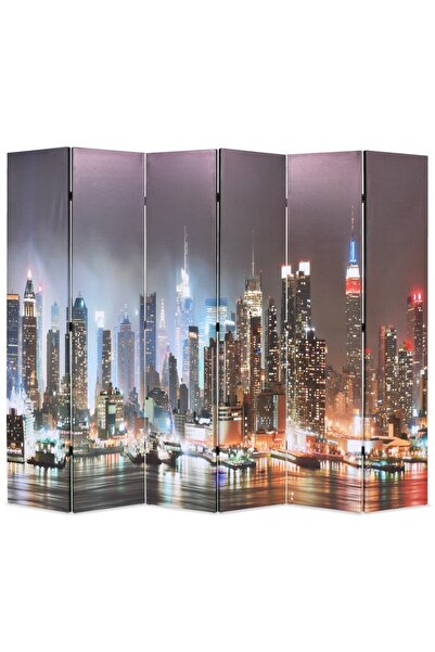 Concept Paravan cameră pliabil 228 x 170 cm, New York pe timp de noapte