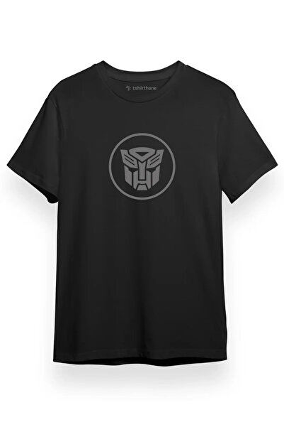 Tshirthane Transformers Autobot Icon Siyah Kısa kol Erkek Tshirt