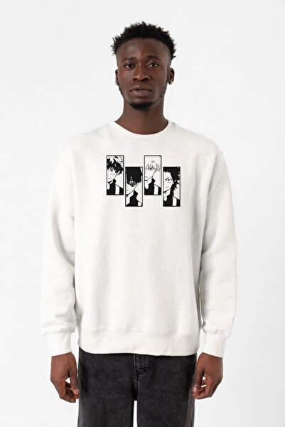 Tshirthane Hanorac alb pentru bărbați My Hero Academi Anime Class 1A pentru b...