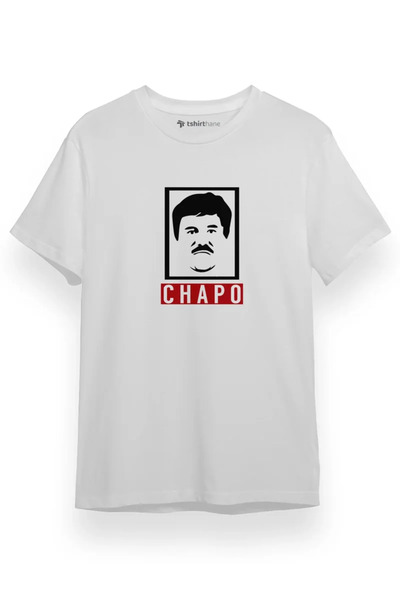 Tshirthane El Chapo Gangster Swagger White Short sleeve Men's T-shirt