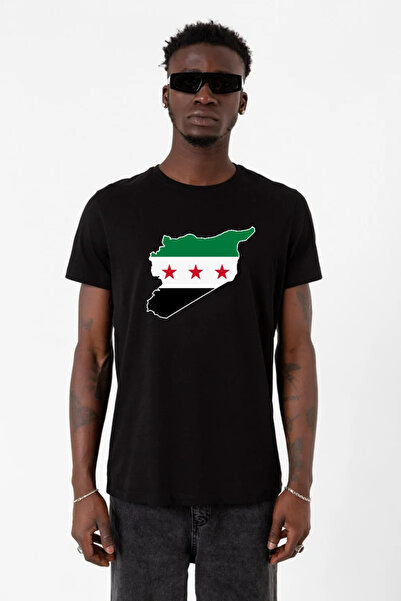 Tshirthane Ανδρικό μπλουζάκι με νέα σημαία της Συρίας
