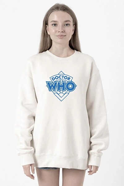 Tshirthane سويت شيرت نسائي أبيض جديد من Doctor Who