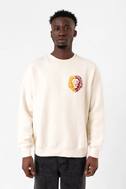 Tshirthane Sarı Kırmızı Leon Ekru Erkek 2ip Sweatshirt