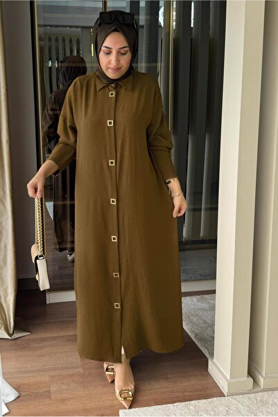 TRENDTESETTÜR KADIN TABA ÇITÇITLI YANI YIRTMAÇLI TUNİK T 50412