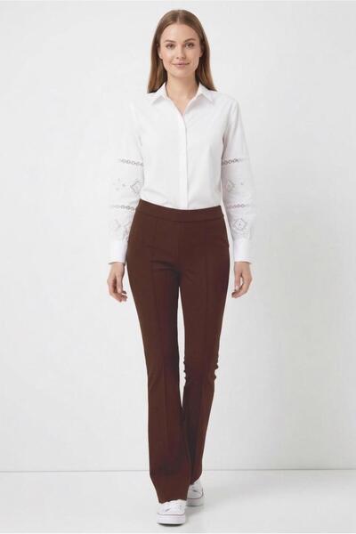 TRENDTESETTÜR KADIN KAHVE İSPANYOL PAÇA PANTOLON T 6011