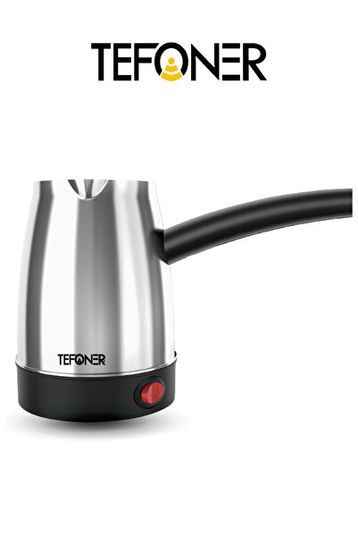 TEFONER دلة مكينه قهوه تركيه بسعة 500 مللي من الاستانلس ستيل ماكينة قهوه تركي...