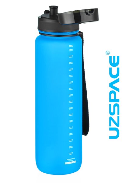 Uzspace Büyük Boy 28 cm 1000 ml 1 litre Su Matarası Bpa Koku Sızdırma Yok 3038