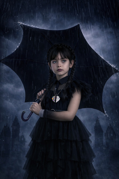 Modonoff Wednesday Kostüm Siyah Renk Elbisesi