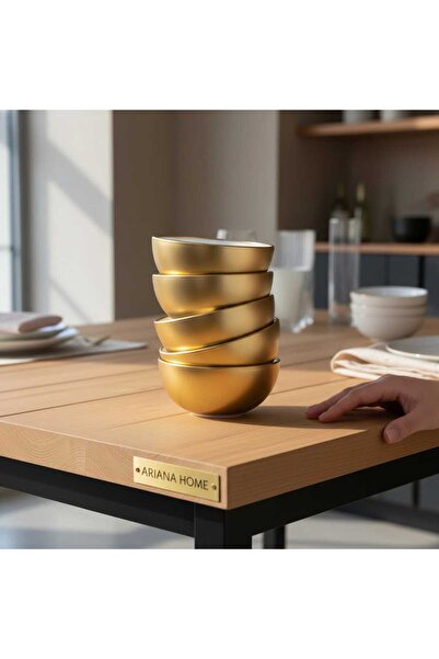 Luminarc وعاء متعدد الأغراض مطلي بالذهب لعيد ديوالي، 6 قطع، 12 سم، ذهبي اللون