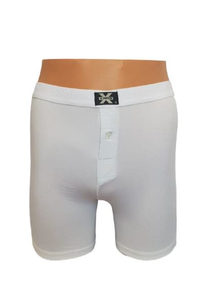 X-Man 704 بوكسر رجالي مطاطي بأزرار بلون واحد 3 قطع