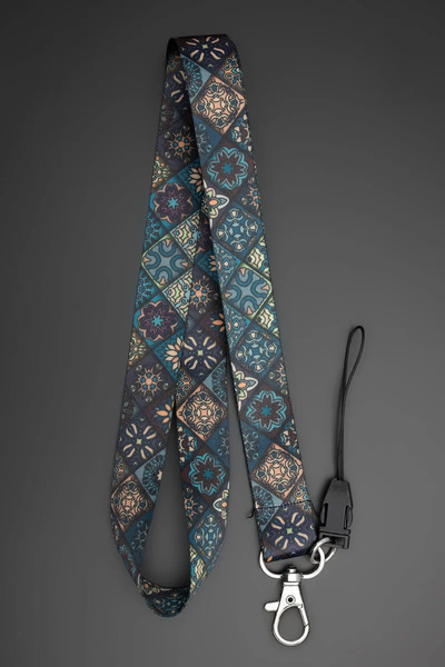 Apptakı Etnik Desen Boyun Askı İpi Yaka Kartı Boyun İpi Telefon Askısı - ASK0250