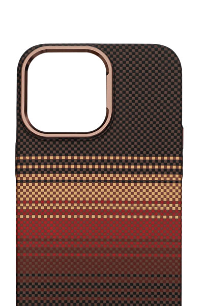 PiyasaSepeti حافظة بيكسل ويف لهاتف آيفون 16 برو ماكس بخطوط نارية