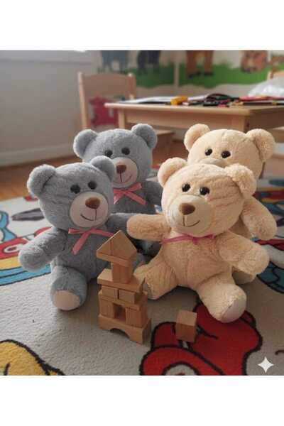elifim home 4'lü Ayı Peluş Oyuncak Set 30*30 cm 4 ADET