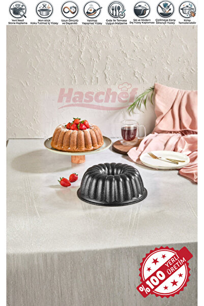 HASCHEF Safir Döküm Koku Tutmaz Granit Kaplama Kek Kalıbı 26 Cm