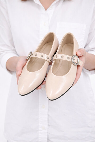 modastilin Κομψά σχεδιασμένα παπούτσια μπαλαρίνας με αγκράφα, ελαστικά, άνετα...