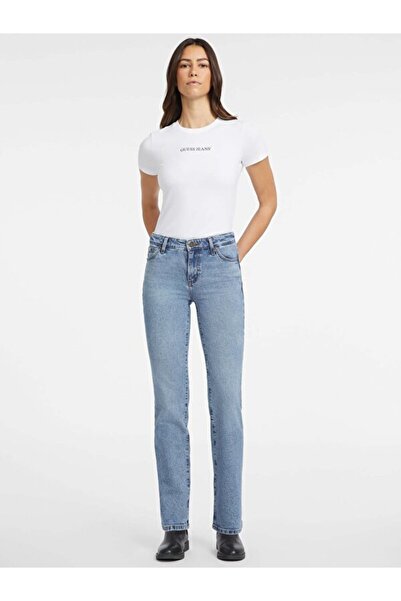 Guess Дамски сини дънки с редовна кройка W4YA98D5CC5-GJLV