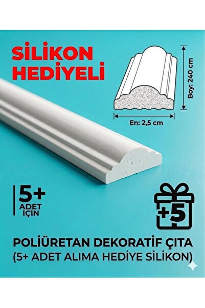 maakutaş Boyanabilir polimer dekoratif duvar çıtası salon çıtası koridor çıta...