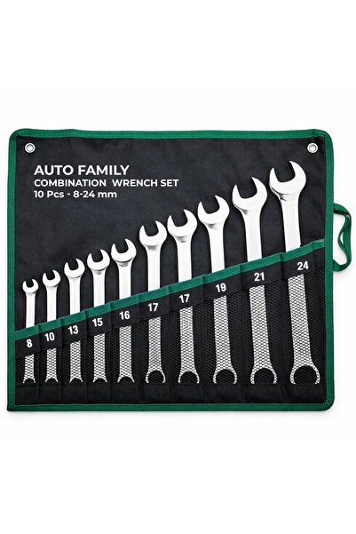 AutoFamily طقم مفاتيح ربط متعددة الاستخدامات من أوتو فاميلي، 10 قطع - 8-24 مم...