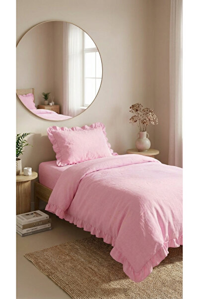 kesenegore Set cuvertură de pilota din bumbac, 3 piese, cu cearșaf elastic, r...