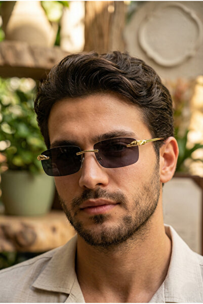 MONAL نظارات شمسية JACARTY GOLD SAP FUME بإطار مستطيل 55 إيكارتمان