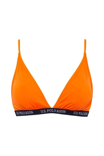 U.S. Polo Assn. Γυναικείο πορτοκαλί φαρδύ τρίγωνο μπικίνι μπλουζάκι