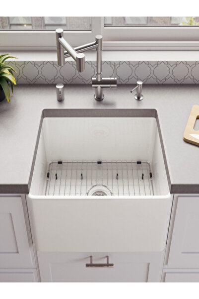 VitrA Seramik Çiftlik Eviye 61 cm & Çift Taraflı Kullanım (Paslanmaz Izgaralı...