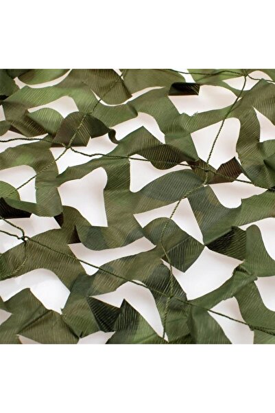 divendi-ro Pânză de umbrire camuflaj verde 3x2m cu plasă și frânghii de fixare