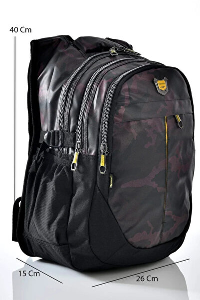 Relaxion Rlx2235 حقيبة ظهر مدرسية من القماش المقاوم للماء مكونة من 4 أقسام لل...