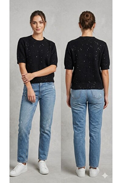 PAZEN MODA SİMLİ PULLU KAZAK