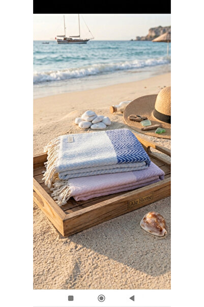 ALE HOME 100% Βαμβάκι Πετσέτες θαλάσσης Σετ 2τμχ Special Υφαντό