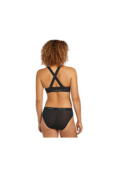 Icebreaker Sutien Bustiera Femei W Mer 125 Cool-Lite Sprite Racerback Negru