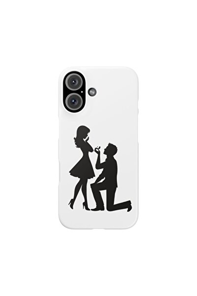 CaseHub iPhone 16 Case Ctrl+Her // Forever Start Romantic Silhouette Design P...
