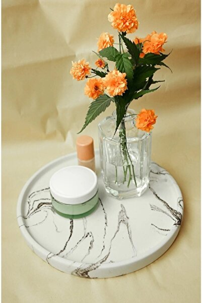 Genel Markalar Dekoratif 24 Cm Yuvarlak Mum, Saksı Ve Takı Tabağı, Mumluk, Or...