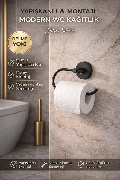 Alper Banyo Mat crni držač toalet papira WC držač papira držač toalet rolne -...