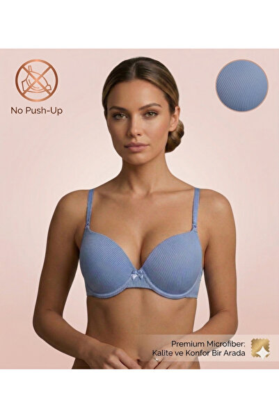 Lavint Homewear Micro Striped Supportless Balen Wired Bra