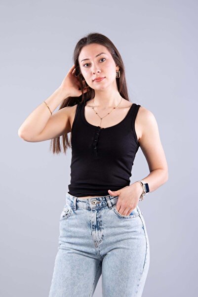 Mckanzie 6699 (N-2351) Buttoned Modal Camisole Bodysuit