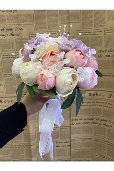 Merveparti Pastel Gelin çiçeği Trend Gelin buketi