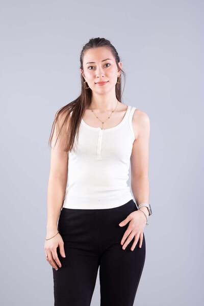 Mckanzie 6699 (N-2351) Buttoned Modal Camisole Bodysuit