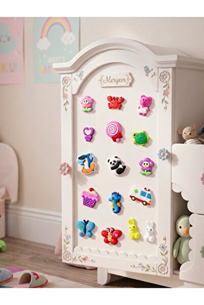 mucit home 4 Adet Çocuk Dolap Sticker Defter Süsü Çok Amaçlı Slikon Sticker Ç...