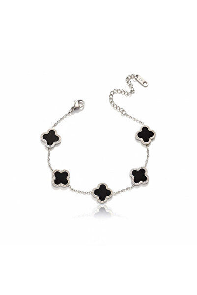 Pursehuit Brățară de culoare argintie, realizată din oțel inoxidabil, cu elem...