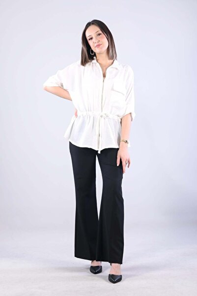 Mckanzie 0721 سترة برباط عند الخصر مع غطاء جيب بسحاب