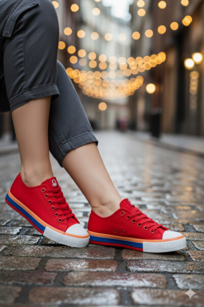 Benetton Bn-30176 Linen Sneakers