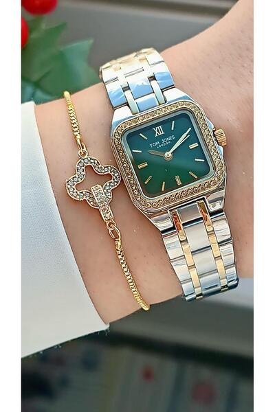 Tom Jones Original 2 Year Warranty Women's Wristwatch Bicolor + Bracelet Gift