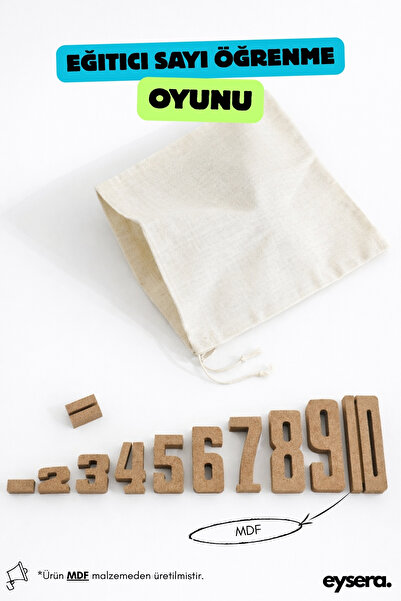 eysera Montessori Ahşap Sayı Blokları – Çocuk Aktivite & Hobi Oyuncak, Montes...