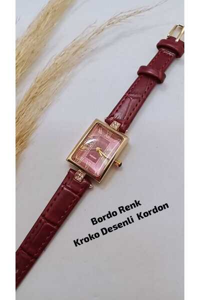 Brality تصميم علبة ذهبية عتيقة الطراز للموسم الجديد - حزام بلون أحمر داكن - ق...