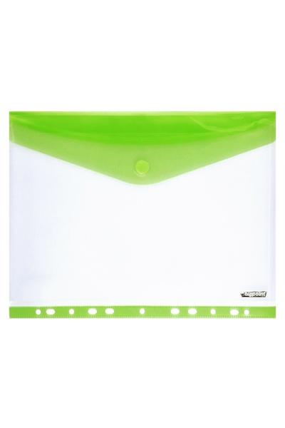 Bigpoint 11-Hole Side Velcro File A4 Green X 12 Pieces