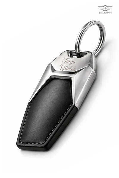 MELL & SWIPE Hediyelik Business Kalite Kişiye Özel Isim Baskılı Suni Deri Met...