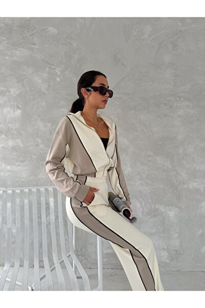 ceymoda Kadın Garnili Modal Kumaş Eşofman Takımı