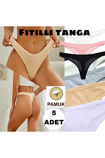 Afrodizyac 5'li Pamuk String (EXTRA ESNEK VE EXTRA YUMUŞAK)