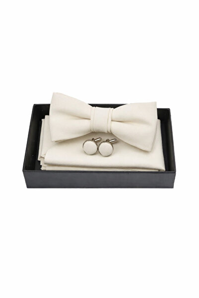 Omark Cotton Bow Tie Cufflink Handkerchief Set